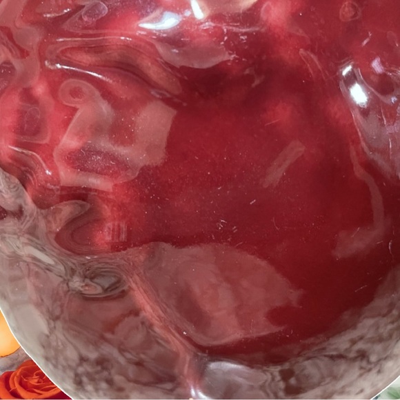 Vintage Burgundy Red Pottery Pitcher, possibly from Camark Pottery, 1930-40’s - Picture 5 of 5